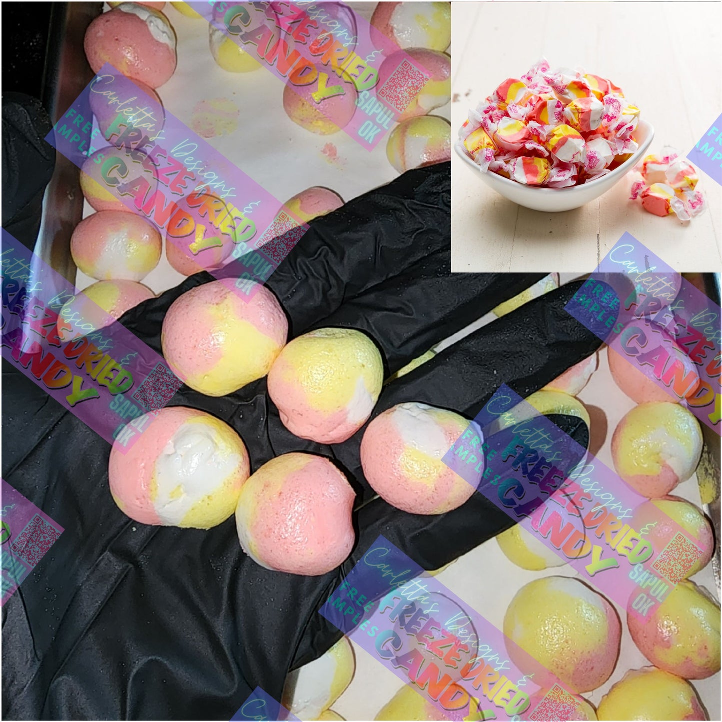 Freeze Dried Strawberry Banana Salt Water Taffy