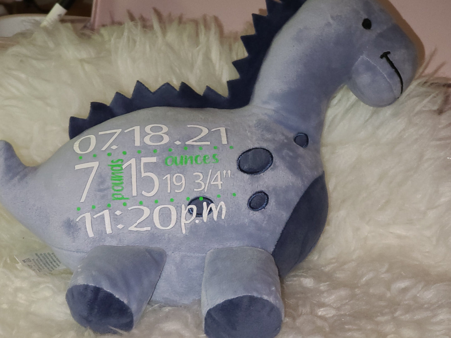 Personalized Birth Announcement Plush