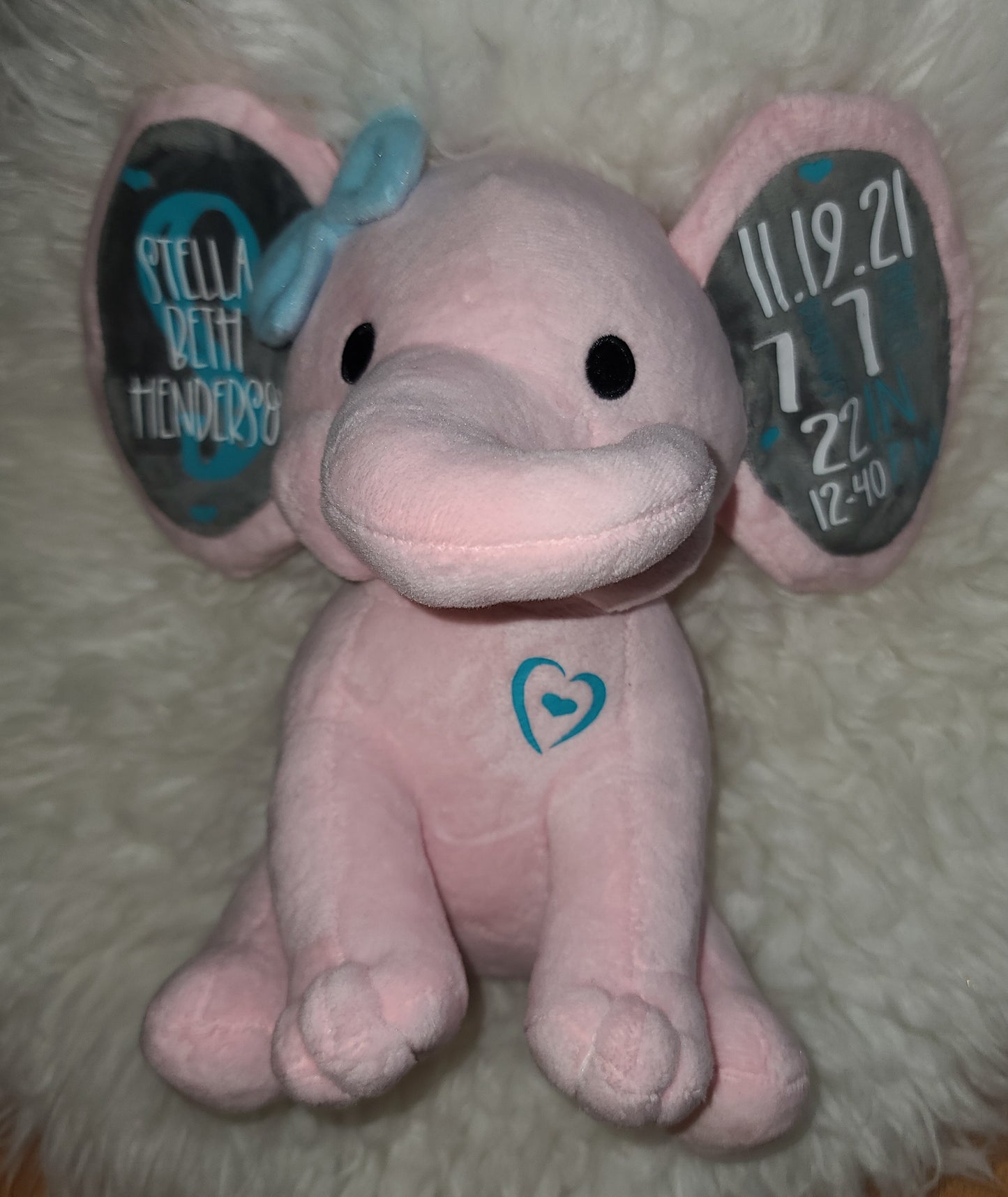 Personalized Birth Announcement Plush