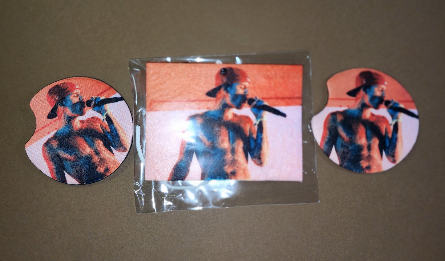 Car Air Freshener and Coaster Set