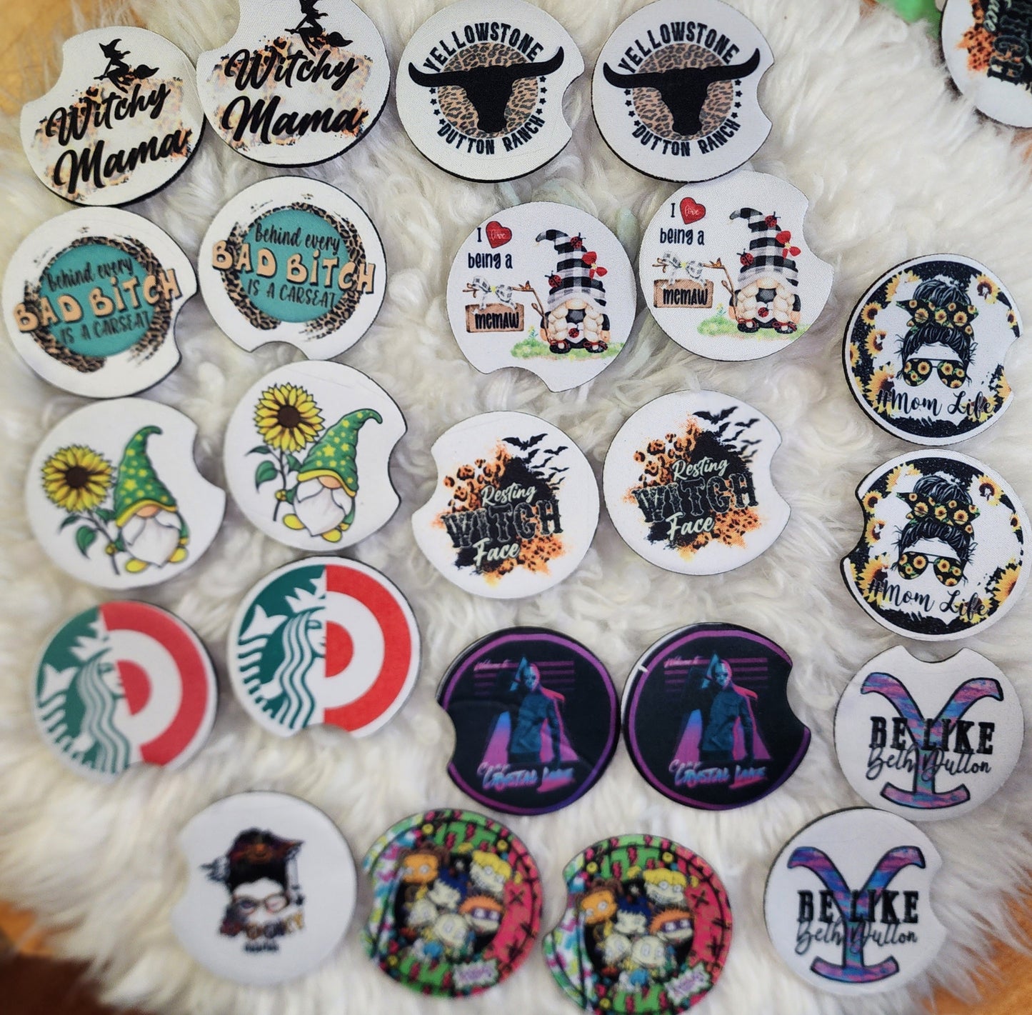 Car Air Freshener and Coaster Set