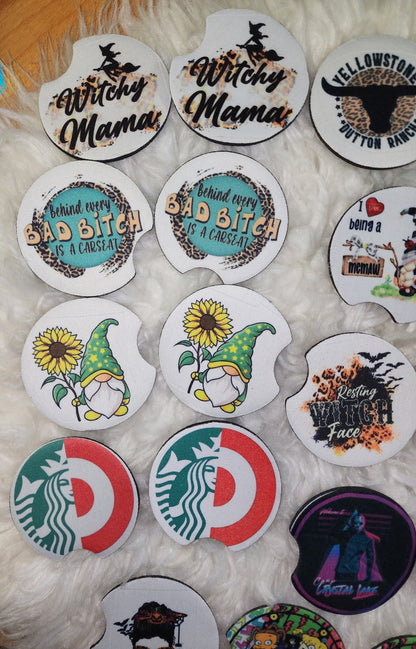 Car Air Freshener and Coaster Set