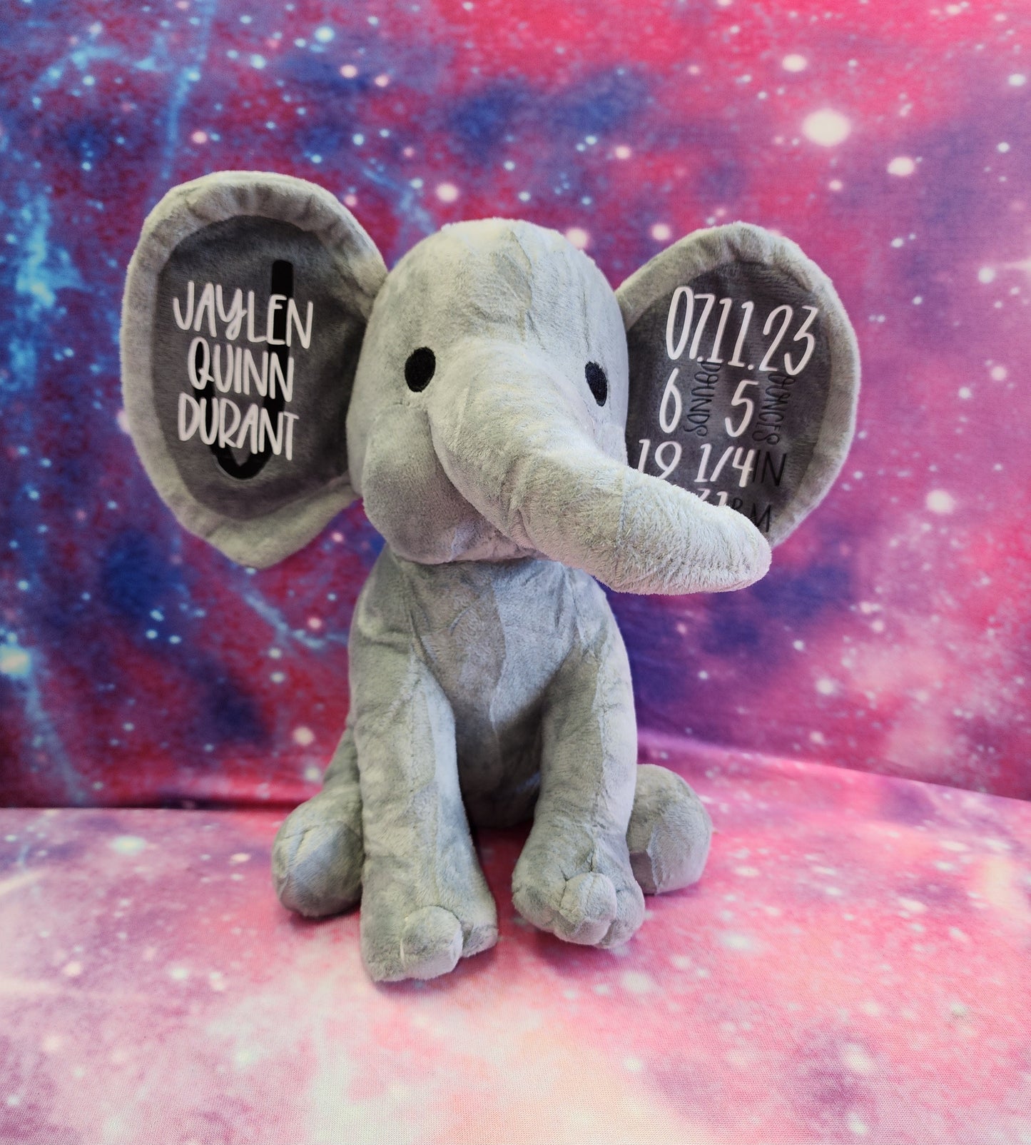 Personalized Birth Announcement Plush
