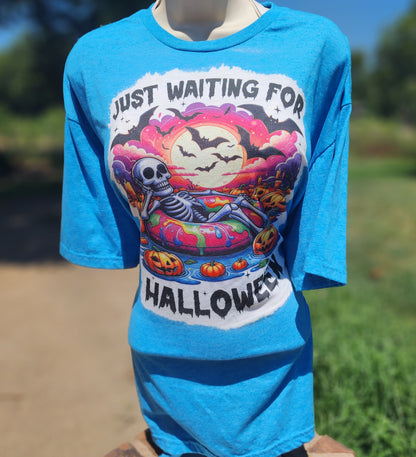 Sm-XL Bleached Halloween T shirt