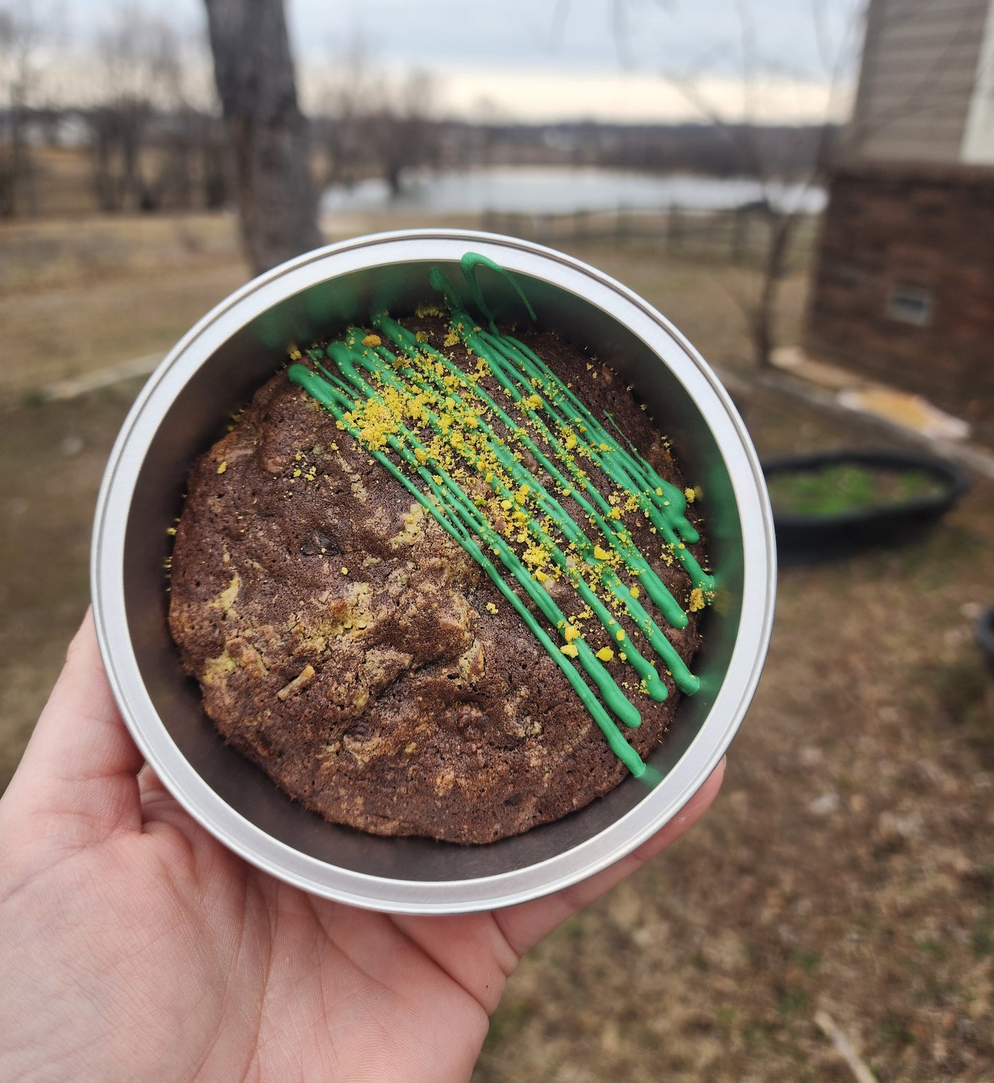 Dubai Pistachio Stuffed Double Chocolate Chip Cookies